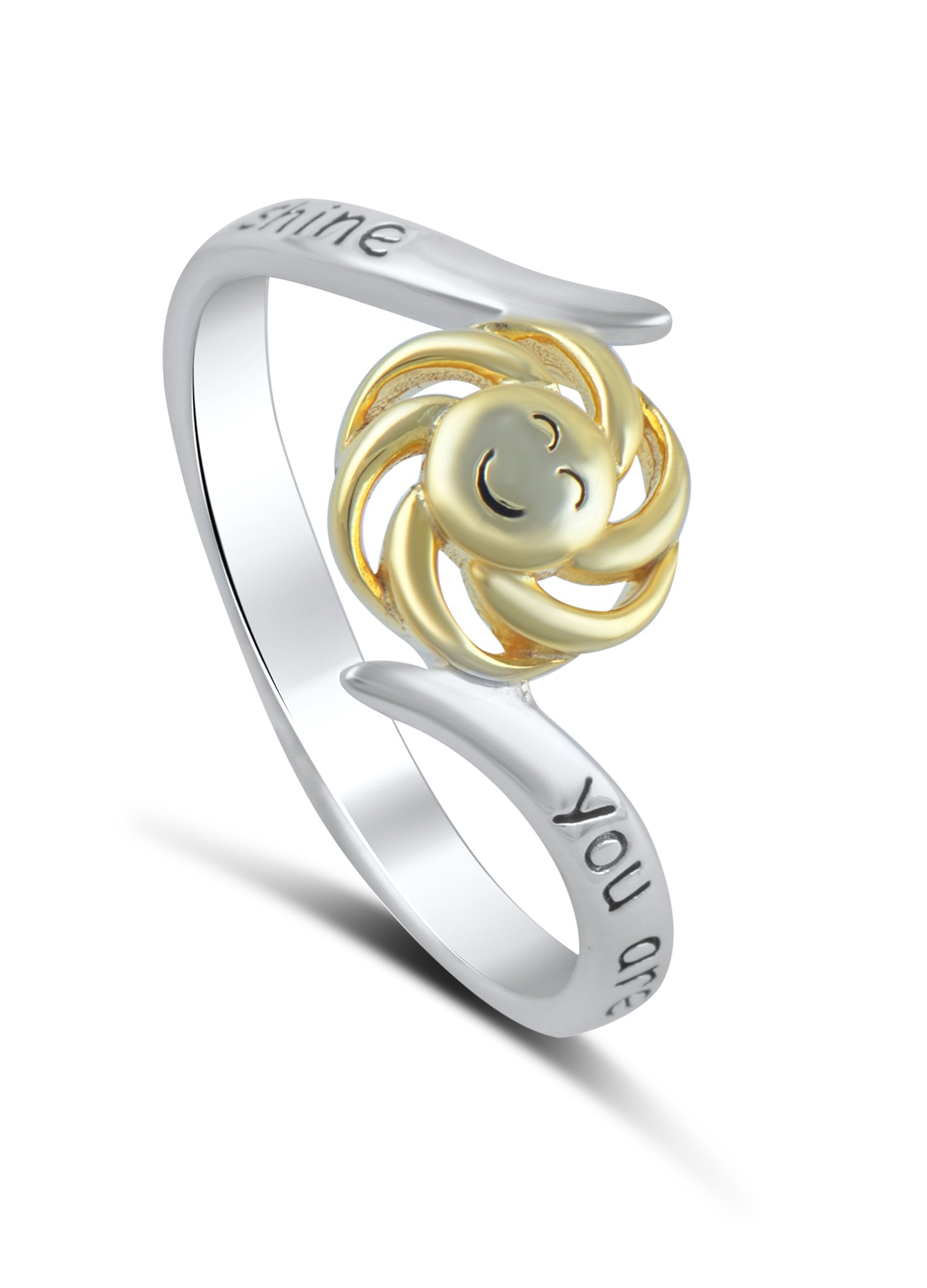 Heartbeat Sterling Silver Two Tone You Are My Sunshine My Only Sunshine Ring (2)