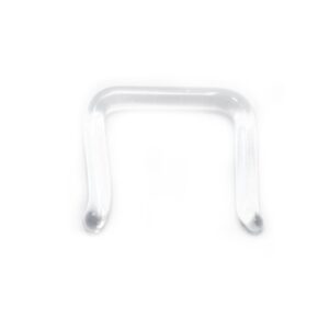 BodyJewelryOnline Clear Septum Nose Septum Piercing Retainer [U-Shaped], Glass Pyrex Staple, 14g Thickness, Hypoallergenic, Nickel-Free Material, Durable, Comfortable, Lightweight