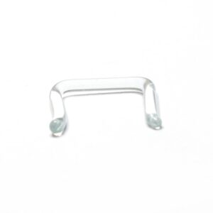 BodyJewelryOnline Clear Septum Nose Septum Piercing Retainer [U-Shaped], Glass Pyrex Staple, 14g Thickness, Hypoallergenic, Nickel-Free Material, Durable, Comfortable, Lightweight