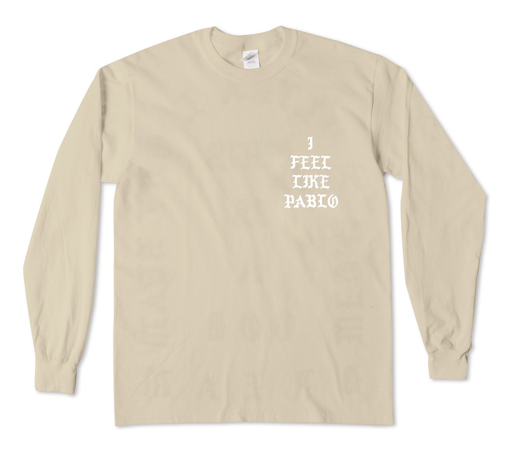 AA Apparel The Life of Pablo Tour | I Feel Like Pablo Long Sleeve Shirt (Extra Extra Large, Sand)