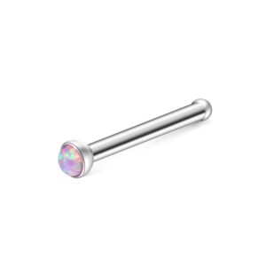 Ruifan 4PCS 22G 316L Surgical Steel 1.5mm Jeweled Mix Color Opal Nose Bone Studs Rings Pin Piercing Jewelry