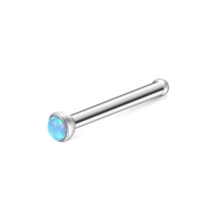 Ruifan 4PCS 22G 316L Surgical Steel 1.5mm Jeweled Mix Color Opal Nose Bone Studs Rings Pin Piercing Jewelry