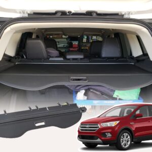 VESUL Retractable Rear Trunk Cargo Cover Compatible with Ford Escape 2013-2019 Security Shade Shield Tonneau Cover Anti-Peeping Luggage Privacy Screen with Extra Canvas Cover……