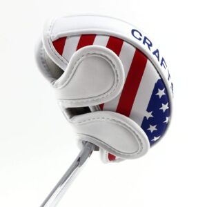 Craftsman Golf Stars and Stripes USA Semi Half-Mallet Headcover for Scotty Cameron Odyssey Taylormade Rossa Putter (for Center Shaft Putter)