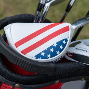 Craftsman Golf Stars and Stripes USA Semi Half-Mallet Headcover for Scotty Cameron Odyssey Taylormade Rossa Putter (for Center Shaft Putter)