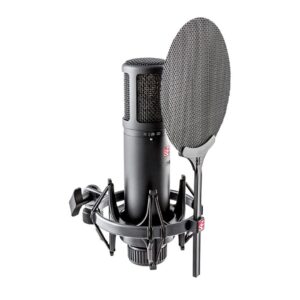 se electronics - 2200 large diaphragm cardioid condenser mic with shockmount and filter