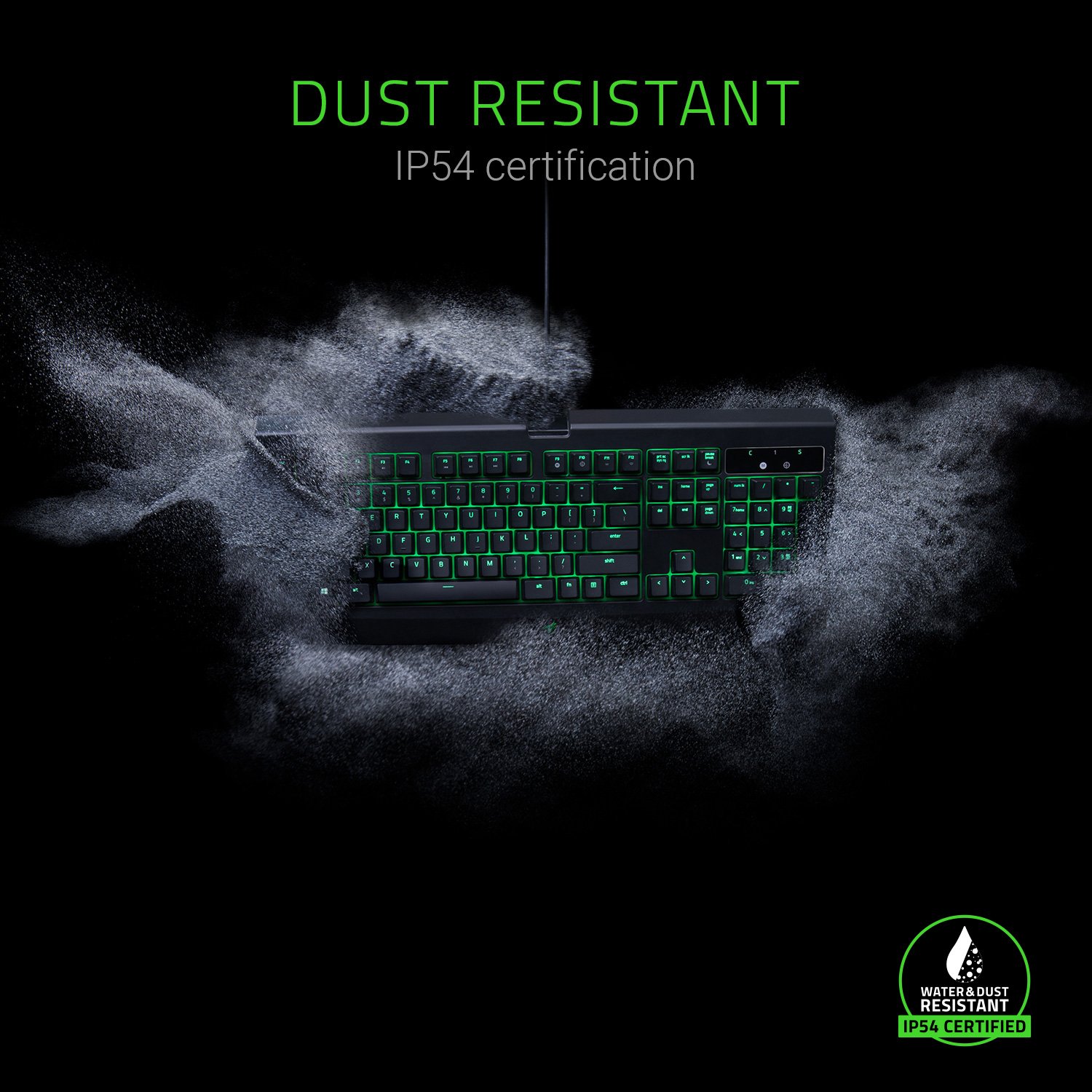 Razer BlackWidow Ultimate: Esports Gaming Keyboard - Dust and Spill Resistant - Individually Backlit Keys - Razer Green Mechanical Switches (Tactile and Clicky)