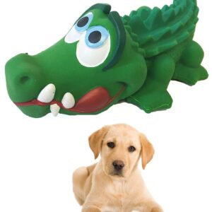 Crocodile Sensory Dog Toy Natural Rubber (Latex), Lead-Free & Chemical-Free, Complies to Same Safety Standards as Children’s Toys, Soft & Squeak