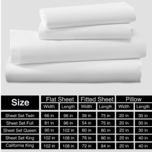 Egyptian Cotton Queen Sheets Deep Pocket 100% Egyptian Cotton Sheets 800 Thread Count Bed Sheet 4 Piece - Extra Long-staple Cotton Sheets and Breathable & Sateen Weave Bed Sheet (White)