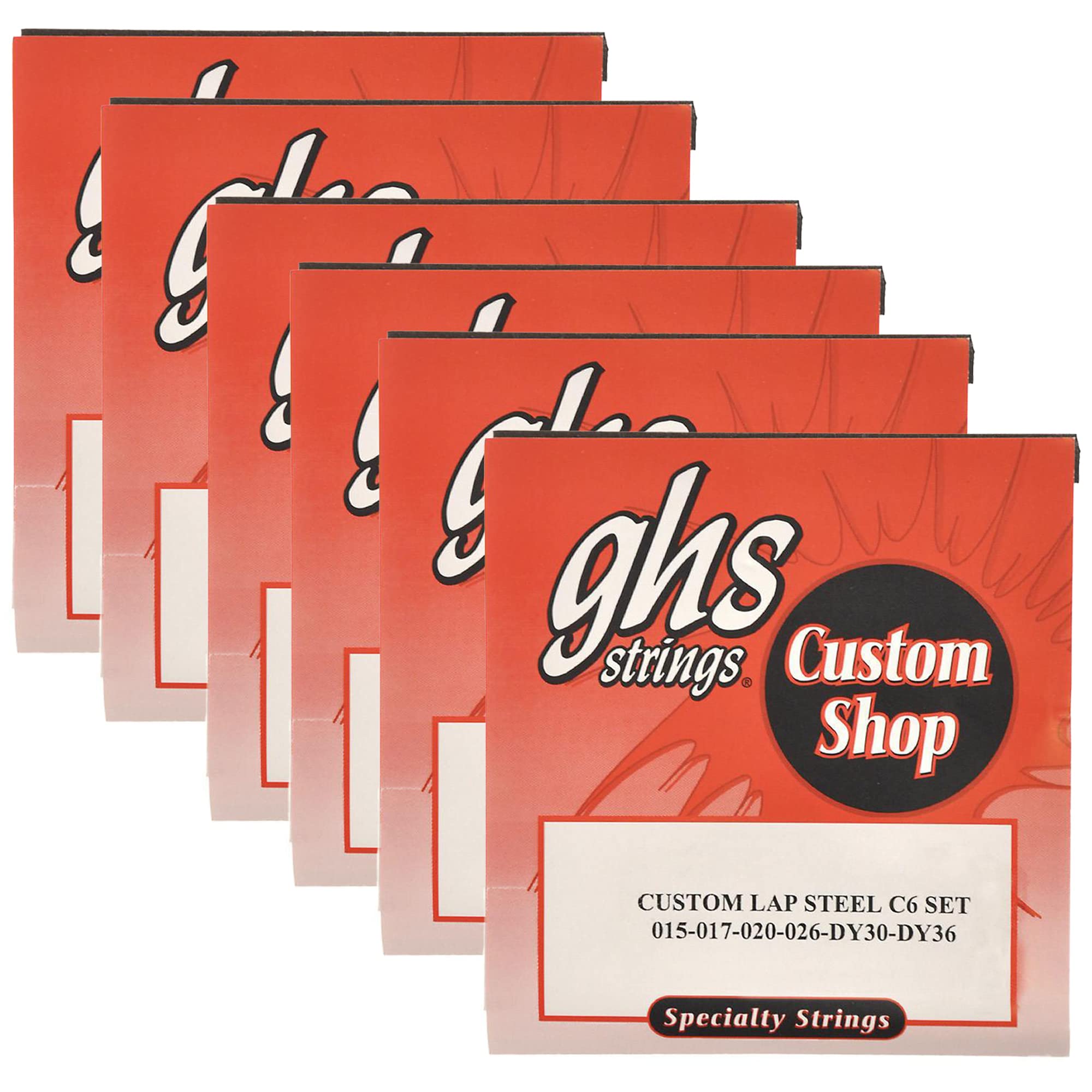 GHS Electric Lap Steel Strings C6 Tuning 15-36 (6 Pack Bundle)