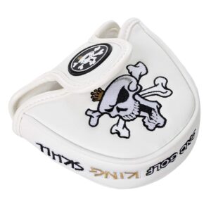 cnc golf king skull white mallet putter cover headcover for scotty cameron taylormade odyssey 2ball