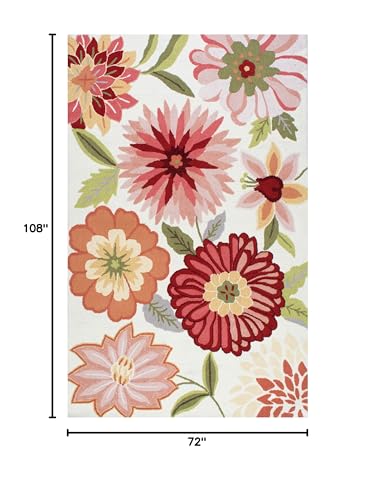 nuLOOM Hand Tufted Palm Springs Area Rug, 6' x 9', Pink