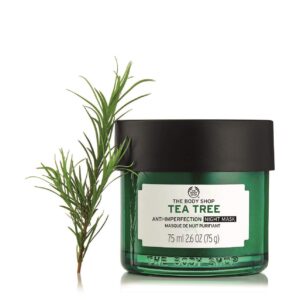 The Body Shop Tea Tree Anti-Imperfection Night Mask, 2.6 Fl Oz (Vegan)