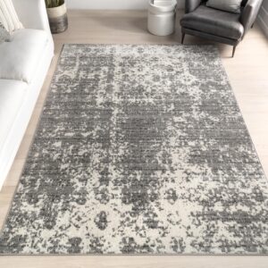 nuLOOM Deedra Modern Abstract Area Rug - 7x9 Area Rug Modern/Contemporary Grey/Ivory Rugs for Living Room Bedroom Dining Room Kitchen