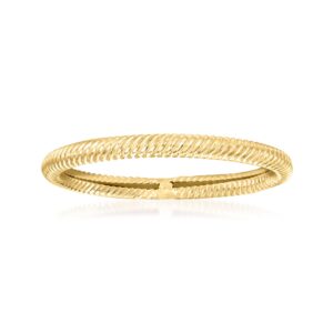 ross-simons 18kt yellow gold twisted ring. size 8