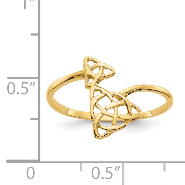 IceCarats 14K Yellow Gold Celtic Love Knot Ring Size 7