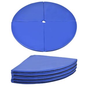 Tangkula Pole Dance Mat Foldable Yoga Exercise Safety Dancing Cushion Steel Pipe Crash Mat, Dia 5ft x 2" (Blue)