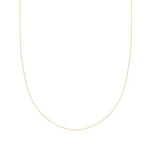 ross-simons 0.8mm 14kt yellow gold adjustable snake-chain necklace. 22 inches