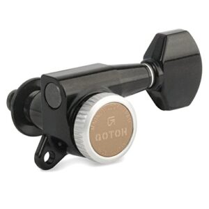 Gotoh Magnum Lock-Trad 6-In-Line Guitar Tuners, Black