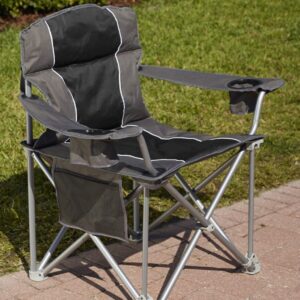 LivingXL 500-lb. Capacity Heavy-Duty Portable Chair Black 500 lb