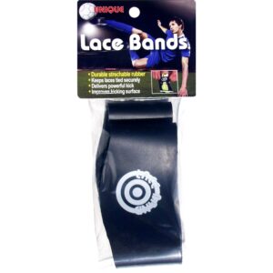 Unique Sports Lace Bands Black Soccer Cleat Lace Cover (6 Pair)