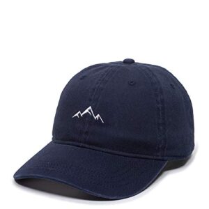 Outdoor Cap One Size Fits Most Mountain Dad Hat, Navy