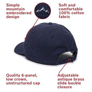 Outdoor Cap One Size Fits Most Mountain Dad Hat, Navy