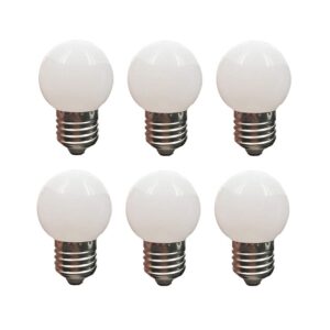 Taysing LED Night Light Bulb G14 1 Watt Low Wattage Globe Small 10W Equivalent E26 Medium Screw Base Bathroom Vanity Porch Outdoor String Light Bulbs 6 Pack 3000K