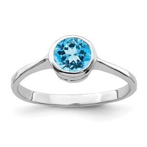 925 sterling silver blue topaz ring gemstone fine jewelry for women gifts for her