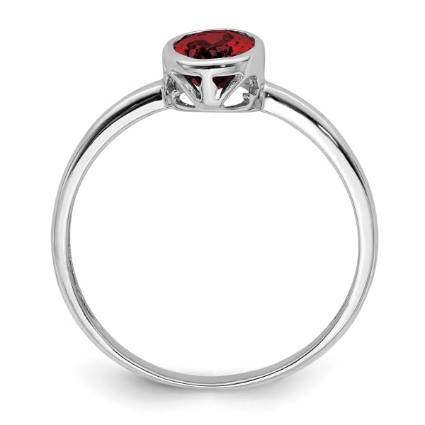 IceCarats 925 Sterling Silver Red Garnet Oval Ring Gemstone Band January Birthstone Jewelry Size 8