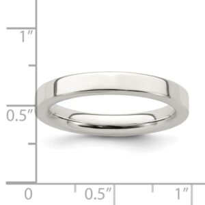 IceCarats 925 Sterling Silver 3mm Comfort Fit Plain Classic Wedding Band Ring Size 7