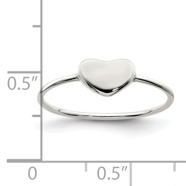 IceCarats 925 Sterling Silver Heart Love Ring Size 6