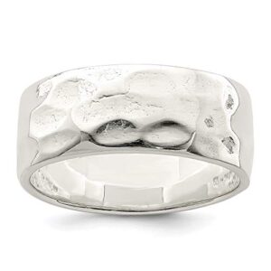 icecarats 925 sterling silver hammered statement ring size 7