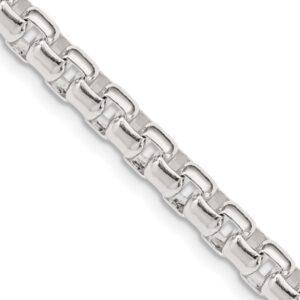 IceCarats 925 Sterling Silver 5.2mm Round Box Link Chain Necklace 20 inch