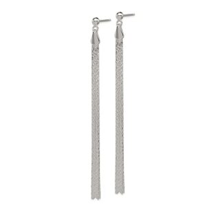 925 sterling silver long linear post drop dangle line bar stud earrings