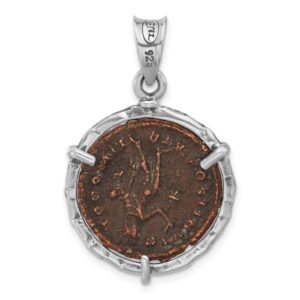 IceCarats Ancient Coins 925 Sterling Silver Bronze Vintage Roman Constantine L Coin Necklace Charm Pendant Only