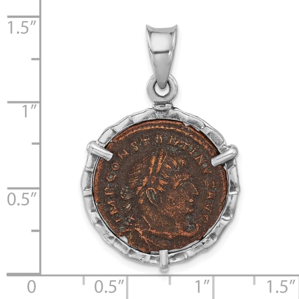 IceCarats Ancient Coins 925 Sterling Silver Bronze Vintage Roman Constantine L Coin Necklace Charm Pendant Only