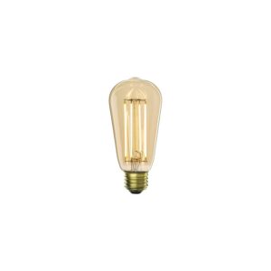 bulbrite pack of (2) 5 watt dimmable antique filament st18 medium (e26) led bulb - 2200k and 80 cri