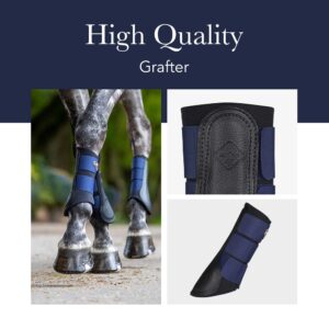 LeMieux Grafter Brushing Horse Boots - Protective Gear and Training Equipment - Equine Boots, Wraps & Accessories (Black - XLarge)