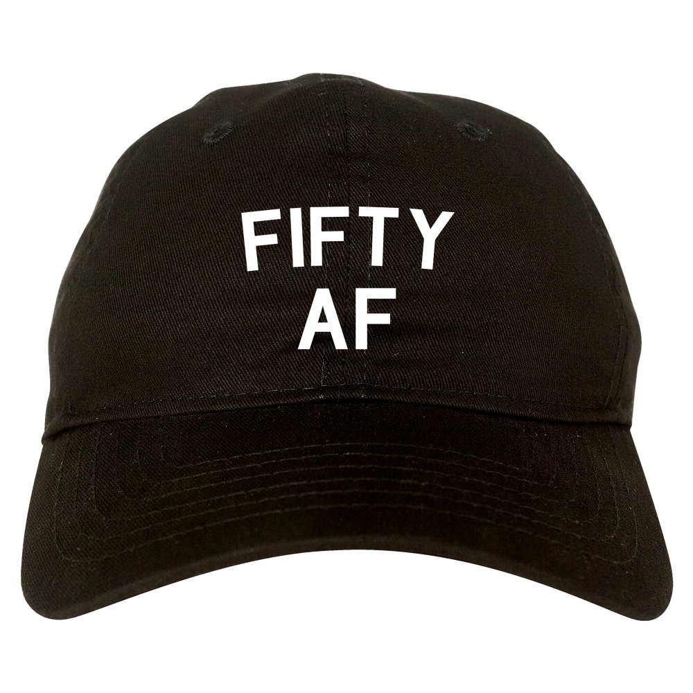 FASHIONISGREAT Fifty AF Birthday Gift Dad Hat Baseball Cap Black