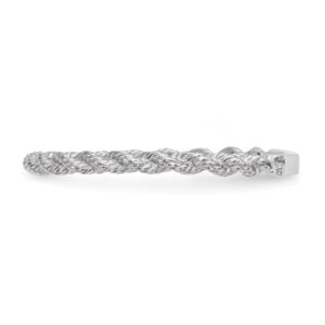 IceCarats 14K White Gold Twisted Rope Woven Crisscross Band Statement Ring Size 7.5