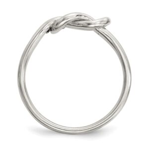 IceCarats 925 Sterling Silver Love Knot Ring Size 7