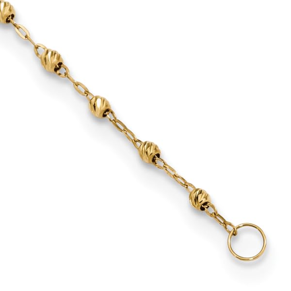 IceCarats 14K Yellow Gold Rosary Chain Necklace