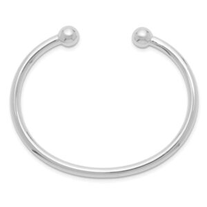 IceCarats 925 Sterling Silver 3mm Cuff Bangle Bracelet