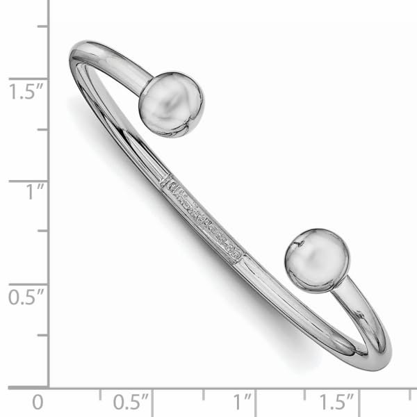 IceCarats 925 Sterling Silver 3mm Cuff Bangle Bracelet