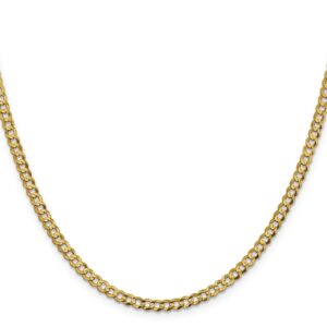 IceCarats 14K Yellow Gold 3.7mm Cuban Curb Link Chain Necklace 20 inch