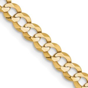 IceCarats 14K Yellow Gold 3.7mm Cuban Curb Link Chain Necklace 20 inch