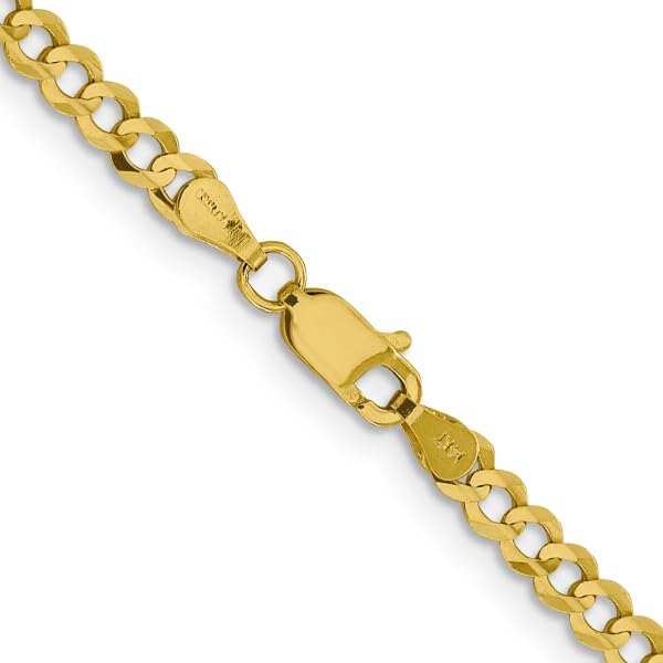 IceCarats 14K Yellow Gold 3.7mm Cuban Curb Link Chain Necklace 20 inch