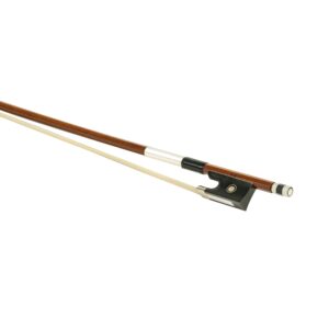 MI&VI NB-510 Brazilwood Violin Bow (3/4 Size) with Ebony Frog | Octagonal Silver Mount | Well Balanced | Light Weight | Real Mongolian Horse Hair - MIVI Music