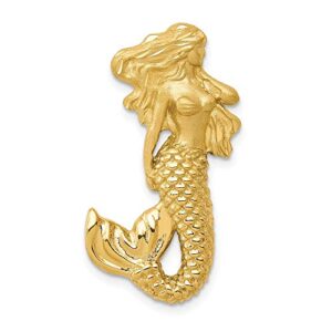 icecarats 14k yellow gold mermaid floating chain slide pendant necklace charm only